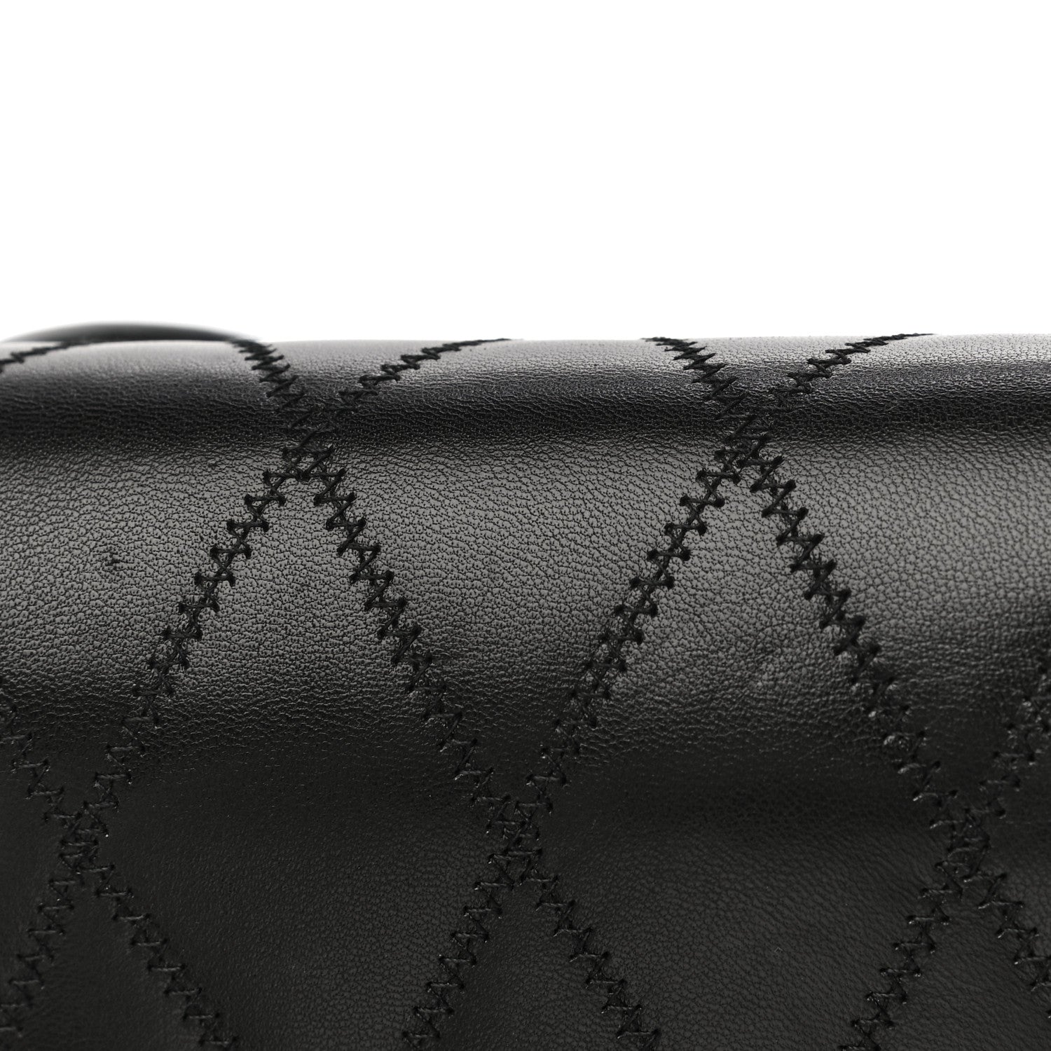Saint Laurent Lambskin Diamond Quilted Monogram Angie Chain Bag Black 26 of 31