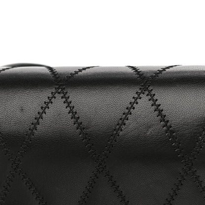 Saint Laurent Lambskin Diamond Quilted Monogram Angie Chain Bag Black 26 of 31