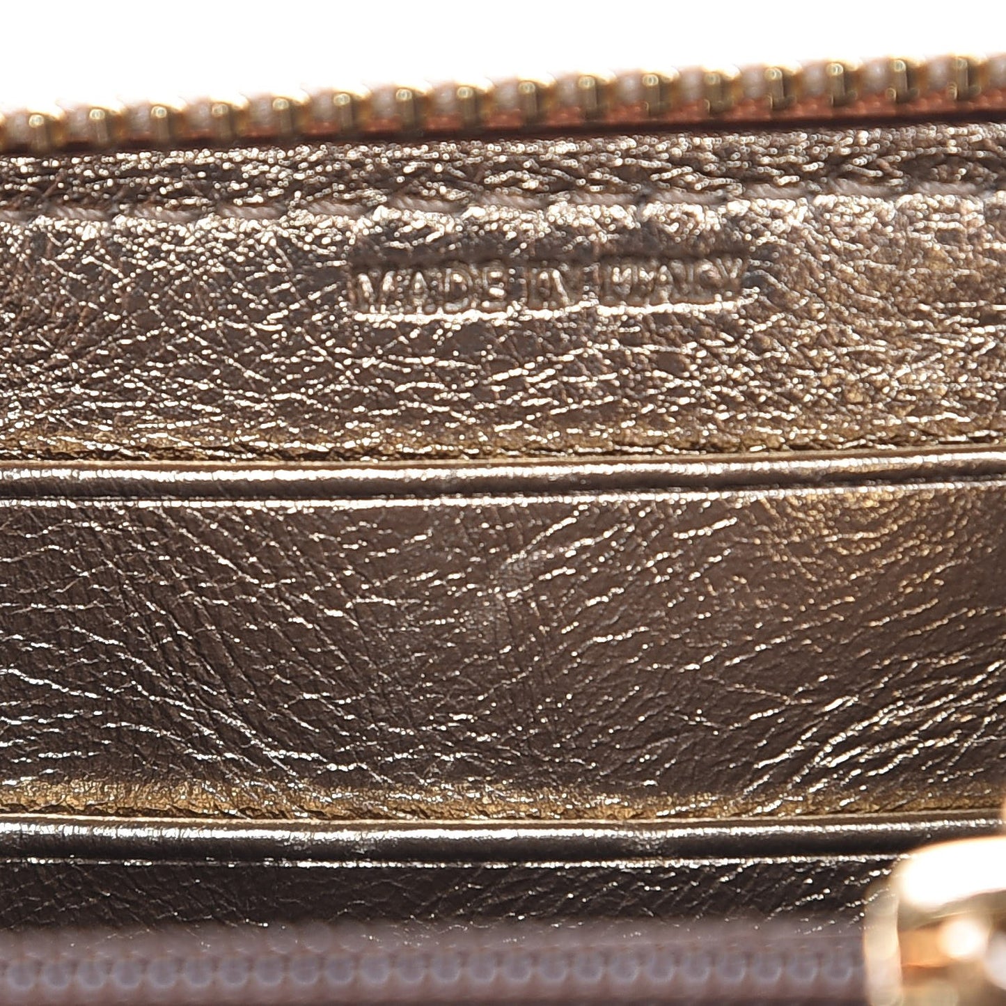 Haymarket Check Small Zip Wallet Gold