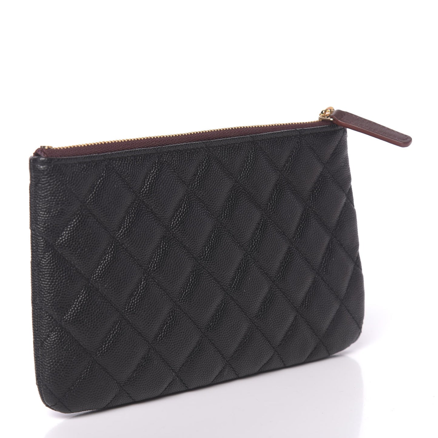 Caviar Quilted Cosmetic Case Black