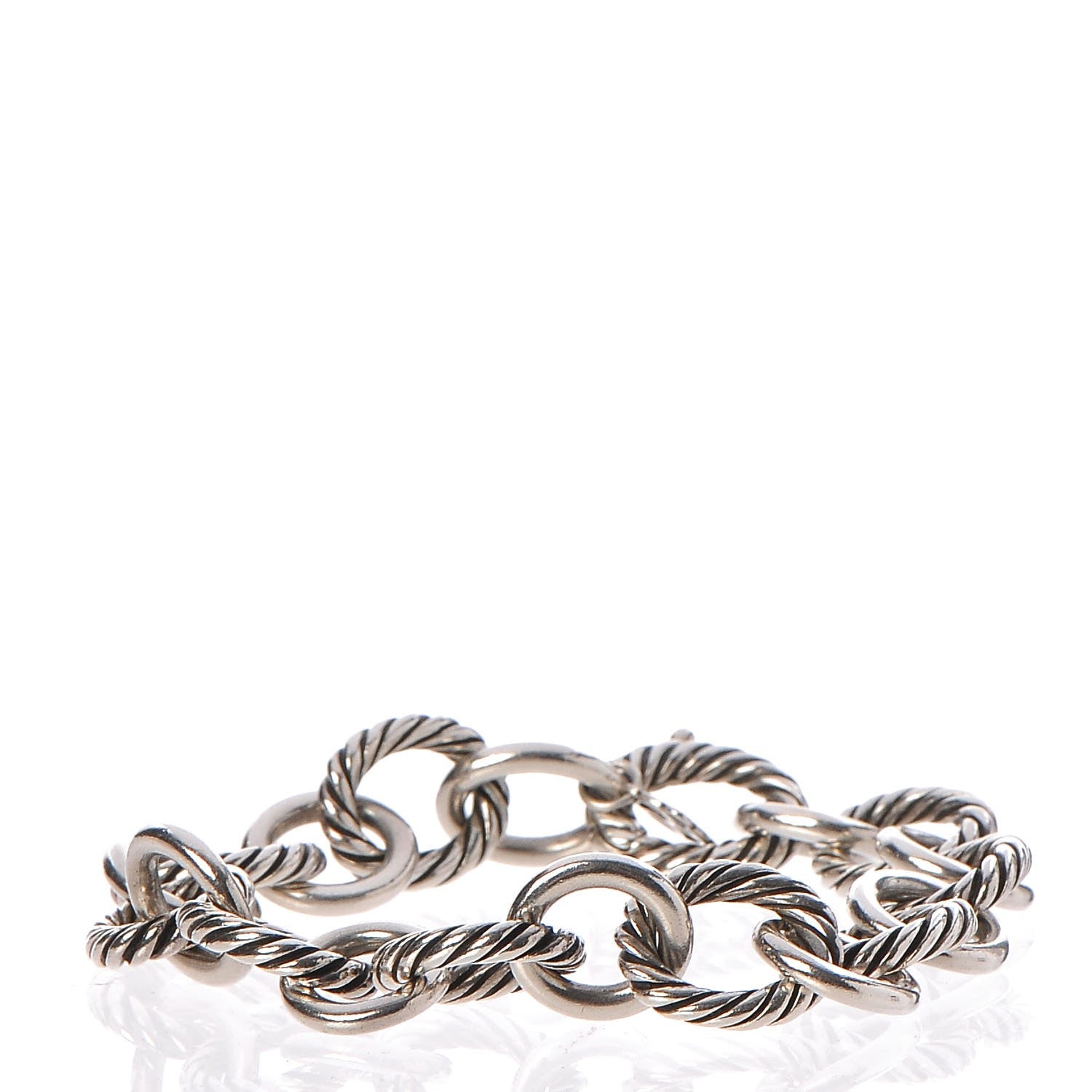 David Yurman Sterling Silver 12mm Large Oval Link Bracelet 1 of 4