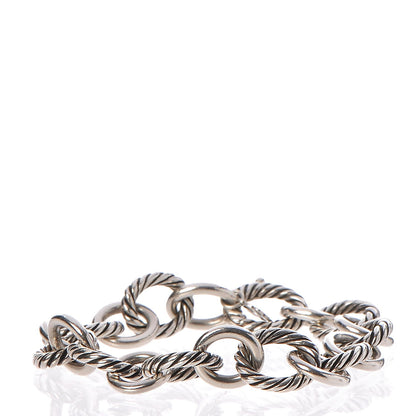 David Yurman Sterling Silver 12mm Large Oval Link Bracelet 1 of 4