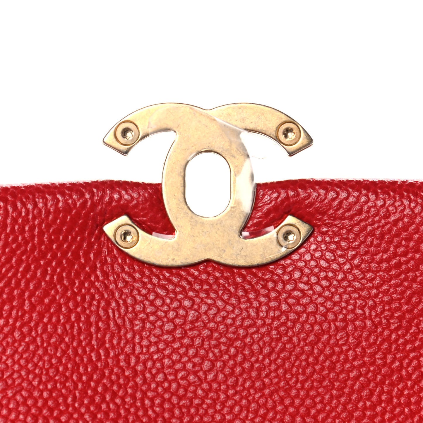Shiny Caviar Quilted Small Chain Melody Flap Red