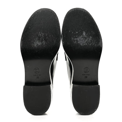 Chanel Shiny Calfskin Quilted CC Mocassin Loafers 39 Black 6 of 11