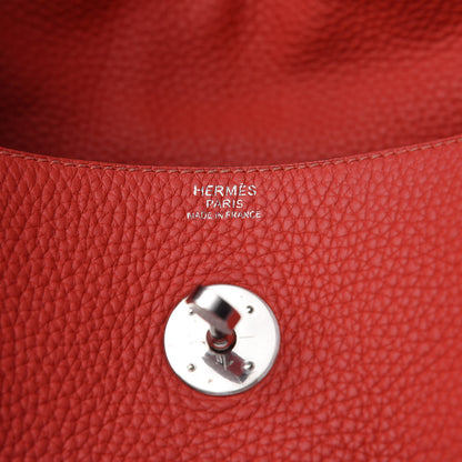 Hermes Taurillon Clemence Lindy 30 Rouge Casaque 6 of 16