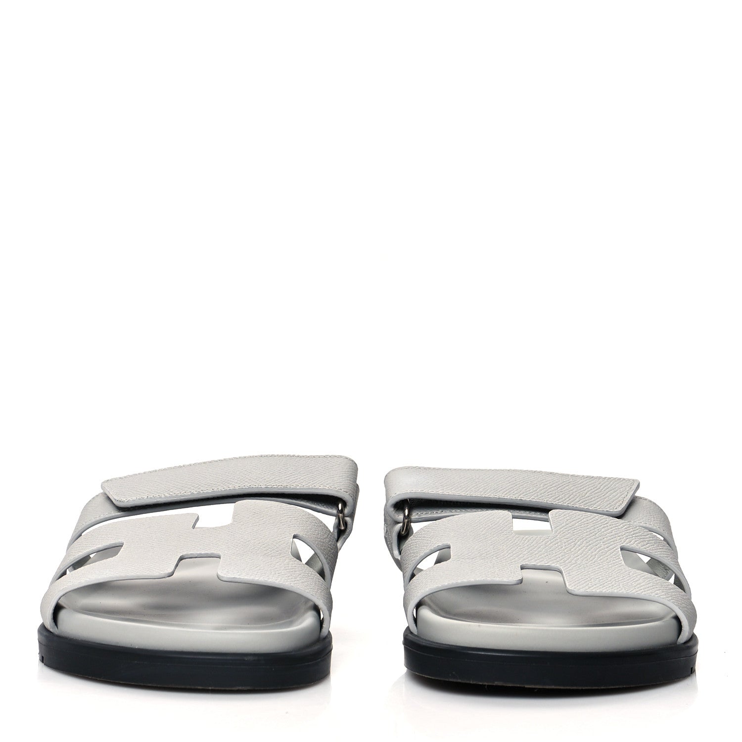 Hermes Epsom Womens Chypre Sandals 38 Bleu Glacier 2 of 8