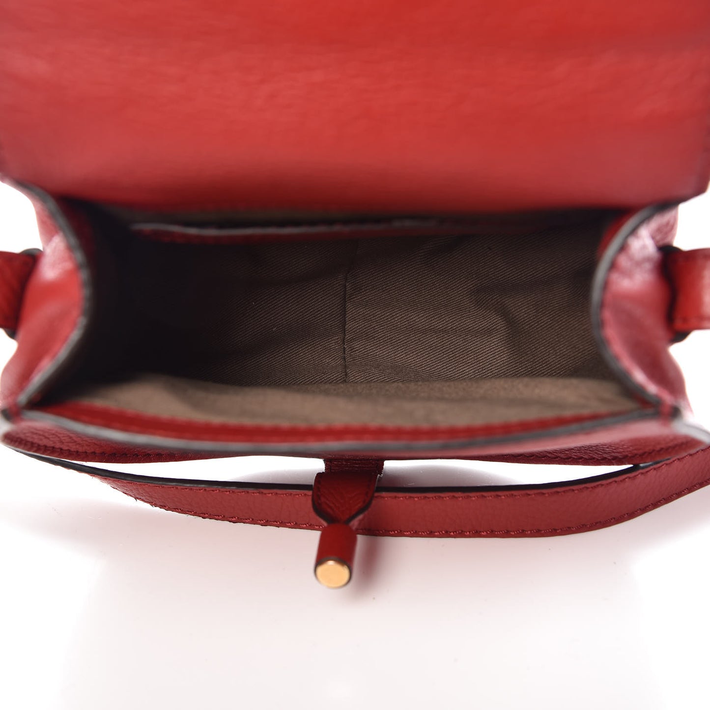Calfskin Mini Marcie Round Crossbody Bag Dahlia Red