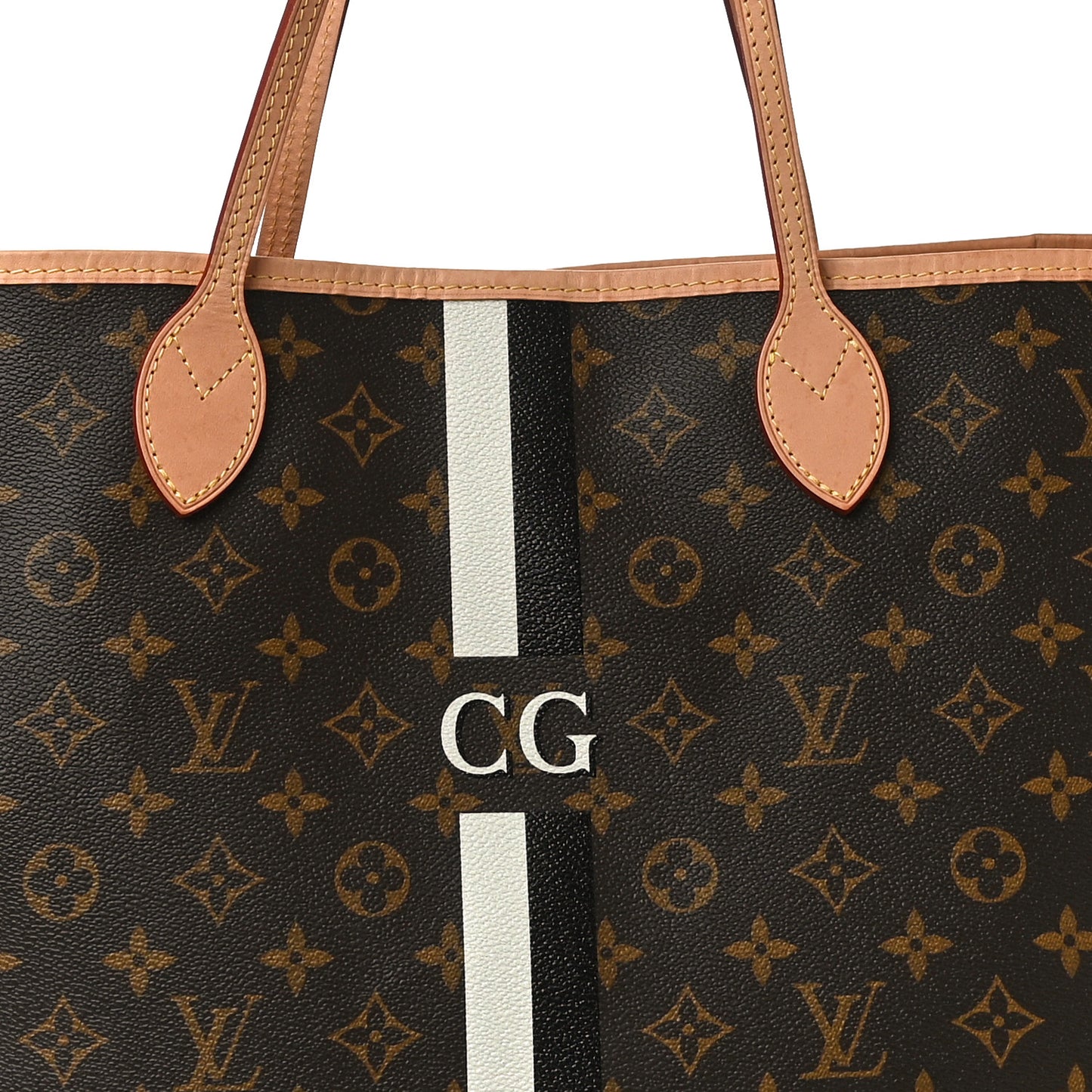 Monogram My LV Heritage Neverfull GM White Black