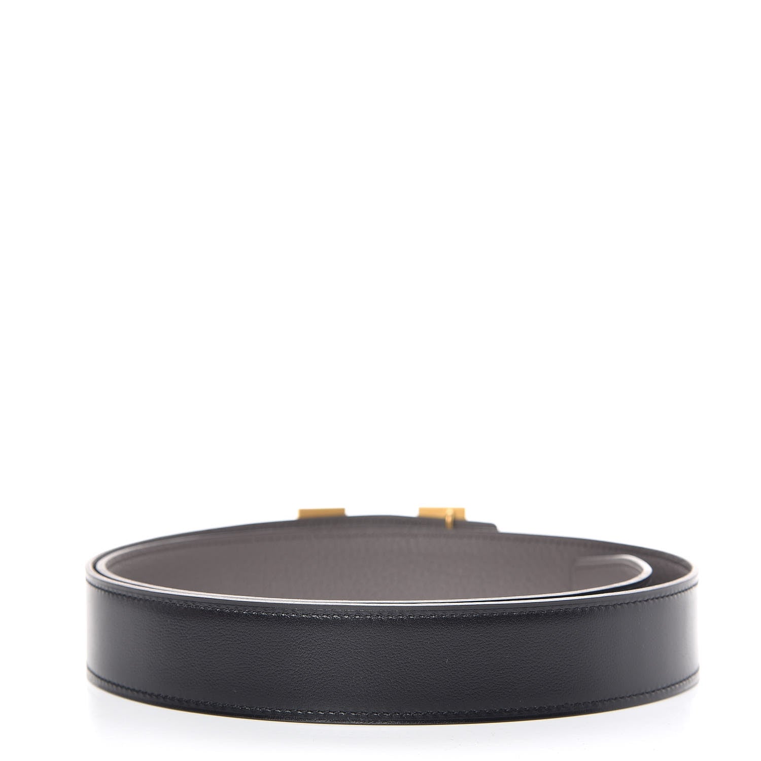 Hermes Box Togo 32mm Guilloche H Belt 90 Black Etain 3 of 7