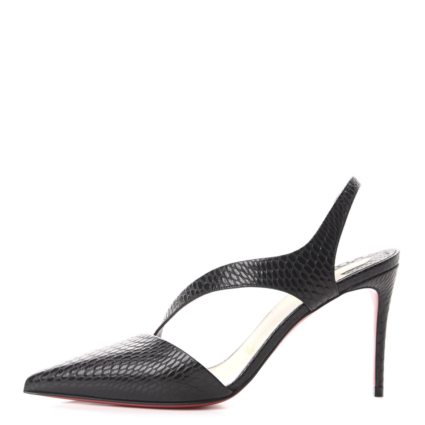 Calfskin Jurassic Brandina 85 Slingback Pumps 37 Black