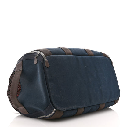 Hermes Fabric Carrying Dog Bag Navy 3 of 10