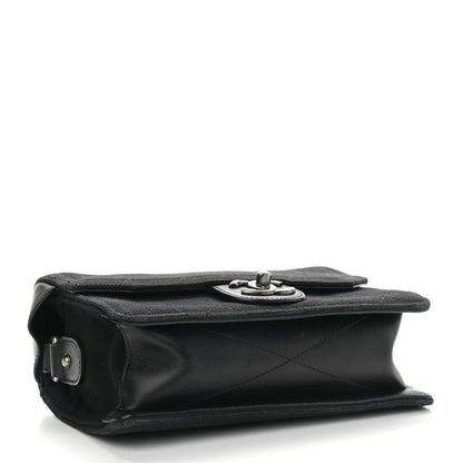 Chanel Canvas Calfskin Quilted 2-Way Flap Black 5 of 11