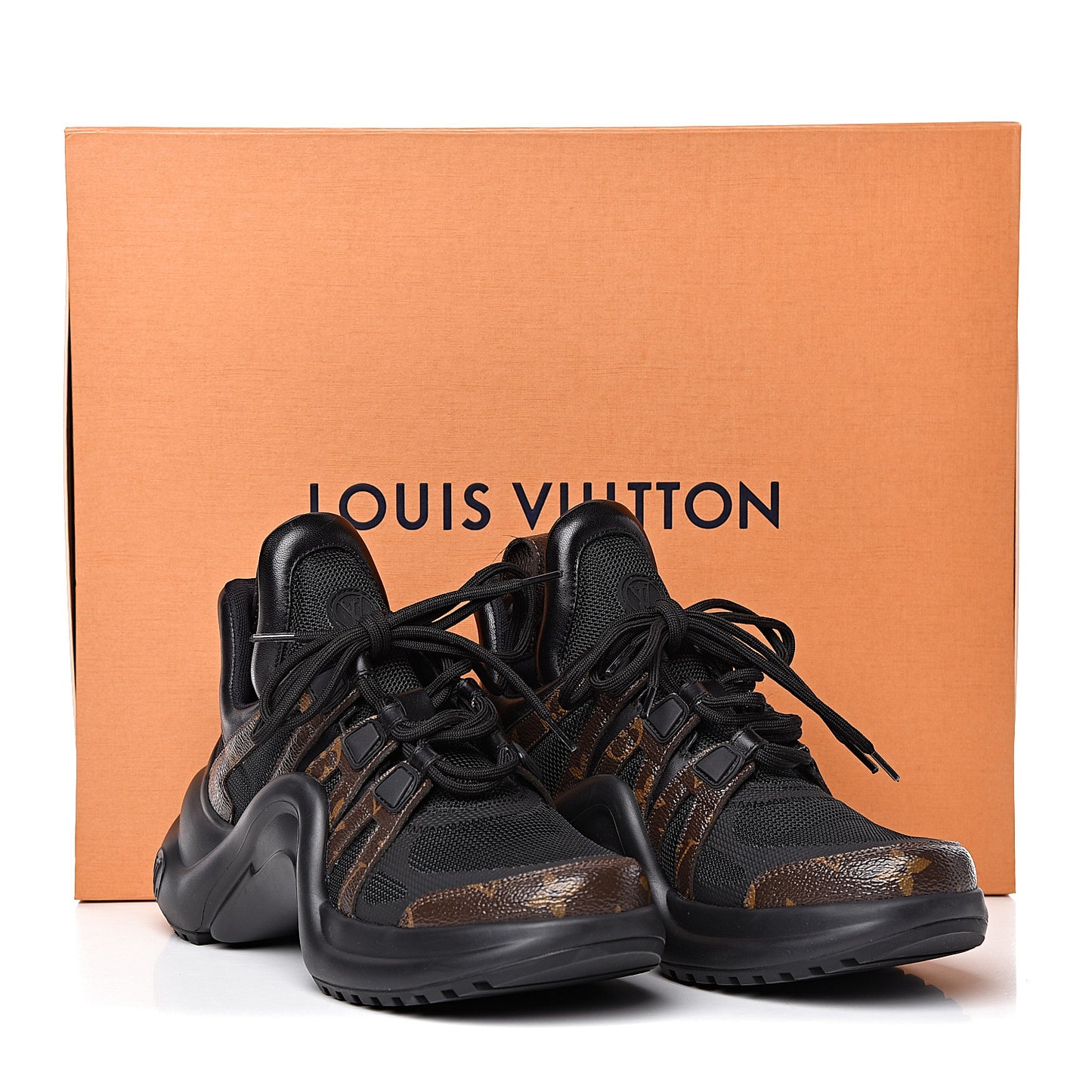 Calfskin Patent Monogram LV Archlight Sneakers 38 Black