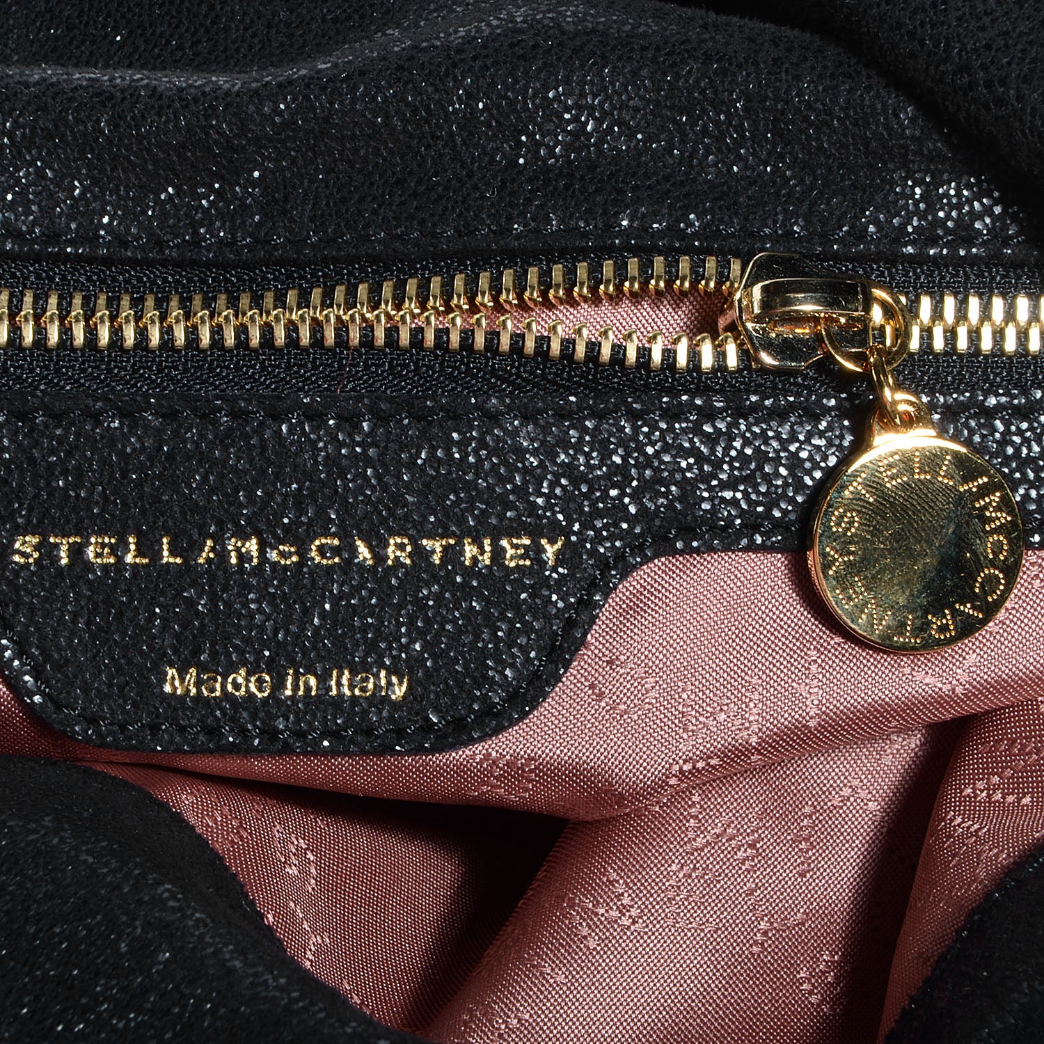 Stella McCartney Faux Leather Shaggy Deer Falabella Fold Over Tote Black 5 of 8