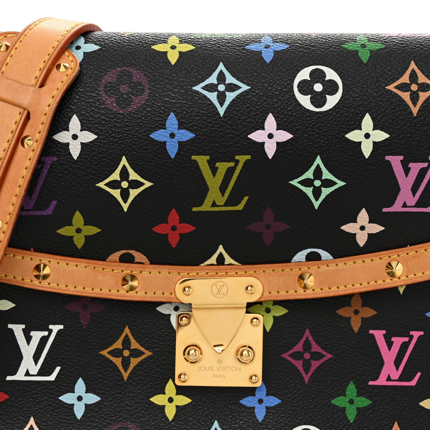 Louis Vuitton Monogram Multicolor Sologne Black 8 of 10