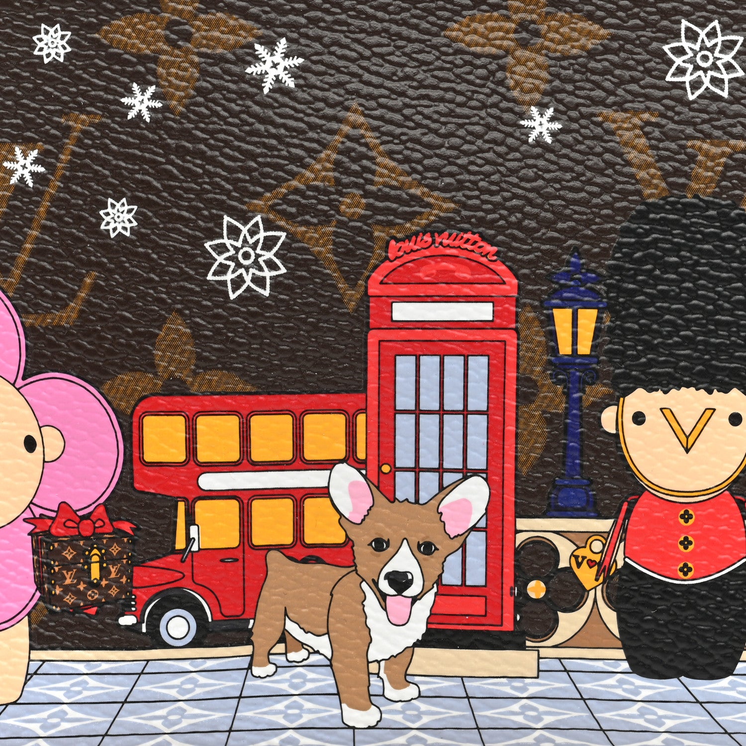 Louis Vuitton Monogram 2021 Christmas Animation London Mini Pochette Accessories Red 7 of 10