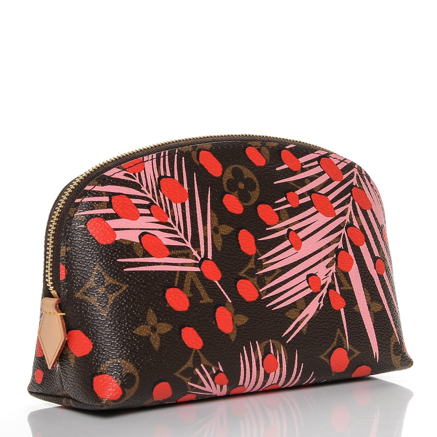Monogram Jungle Dots Cosmetic Pouch Sugar Pink Poppy