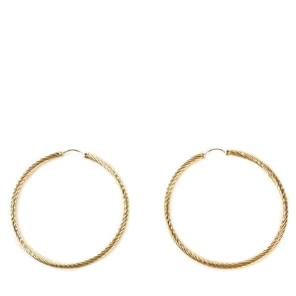 David Yurman 18K Yellow Gold Large Cable Classics Hoop Earrings 1 of 5