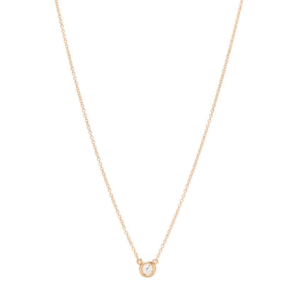 Tiffany 18K Rose Gold Diamond .17ct Elsa Peretti Diamonds by the Yard Pendant Necklace 1 of 5