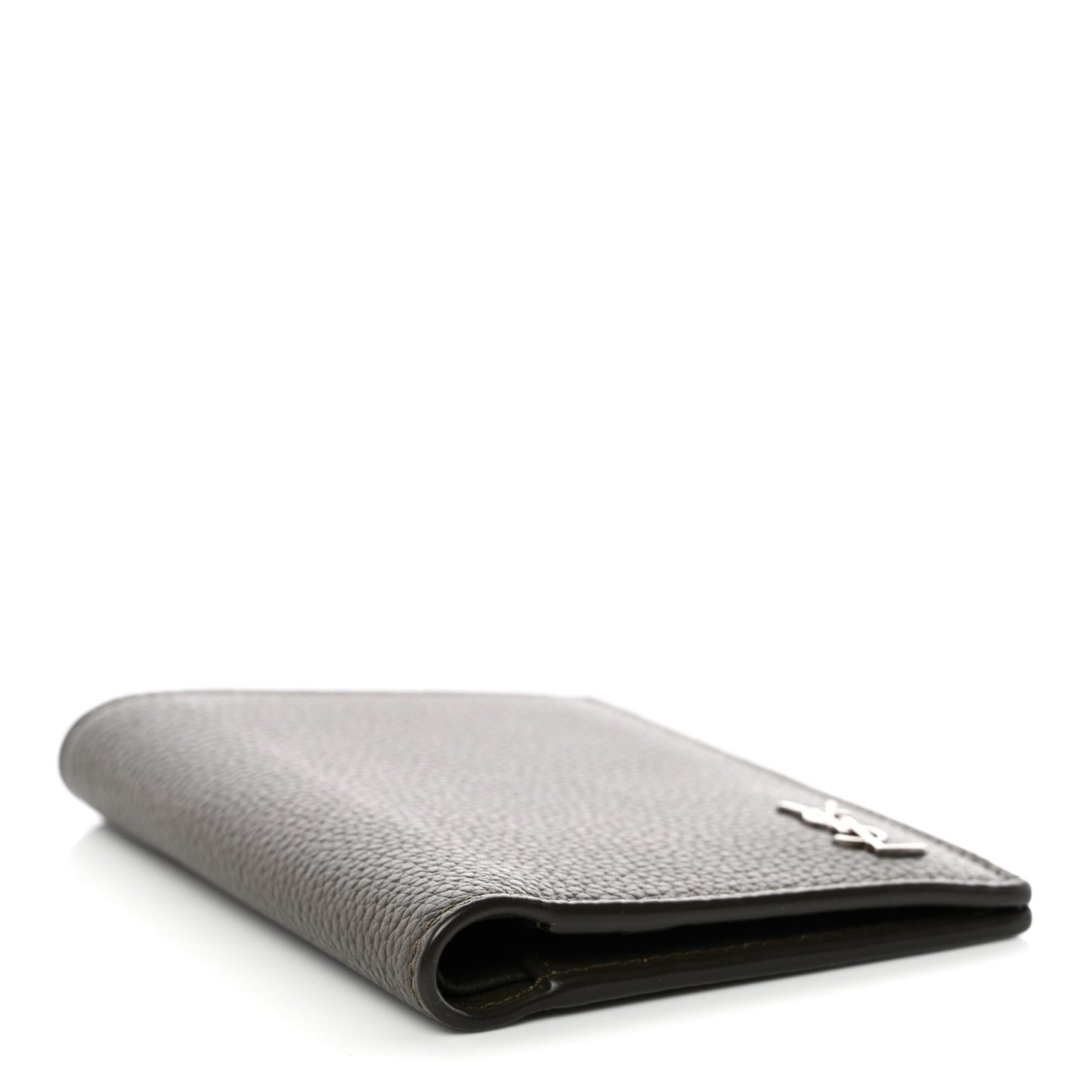 Calfskin Techno Credit Card Wallet Dark Khaki