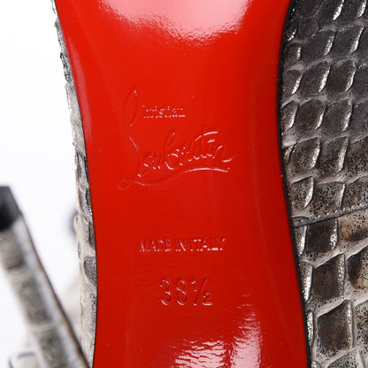 Christian Louboutin Python Megavamp 100 Pumps 38.5 Silver 6 of 7