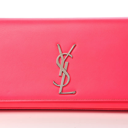 Saint Laurent Calfskin Classic Monogram Cassandre Clutch Fuchsia 7 of 7