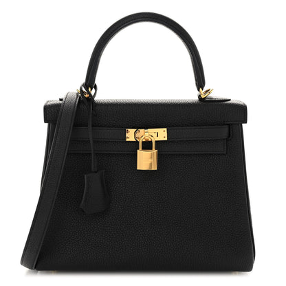 Hermes Togo Kelly Retourne 25 Black 1 of 11