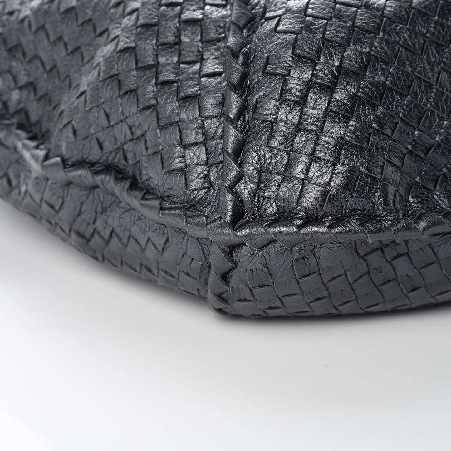 Cervo Intrecciato Large Simple Hobo Gunmetal
