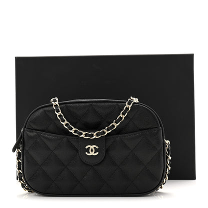 Chanel Caviar Quilted Chain Camera Bag Black 11 of 11