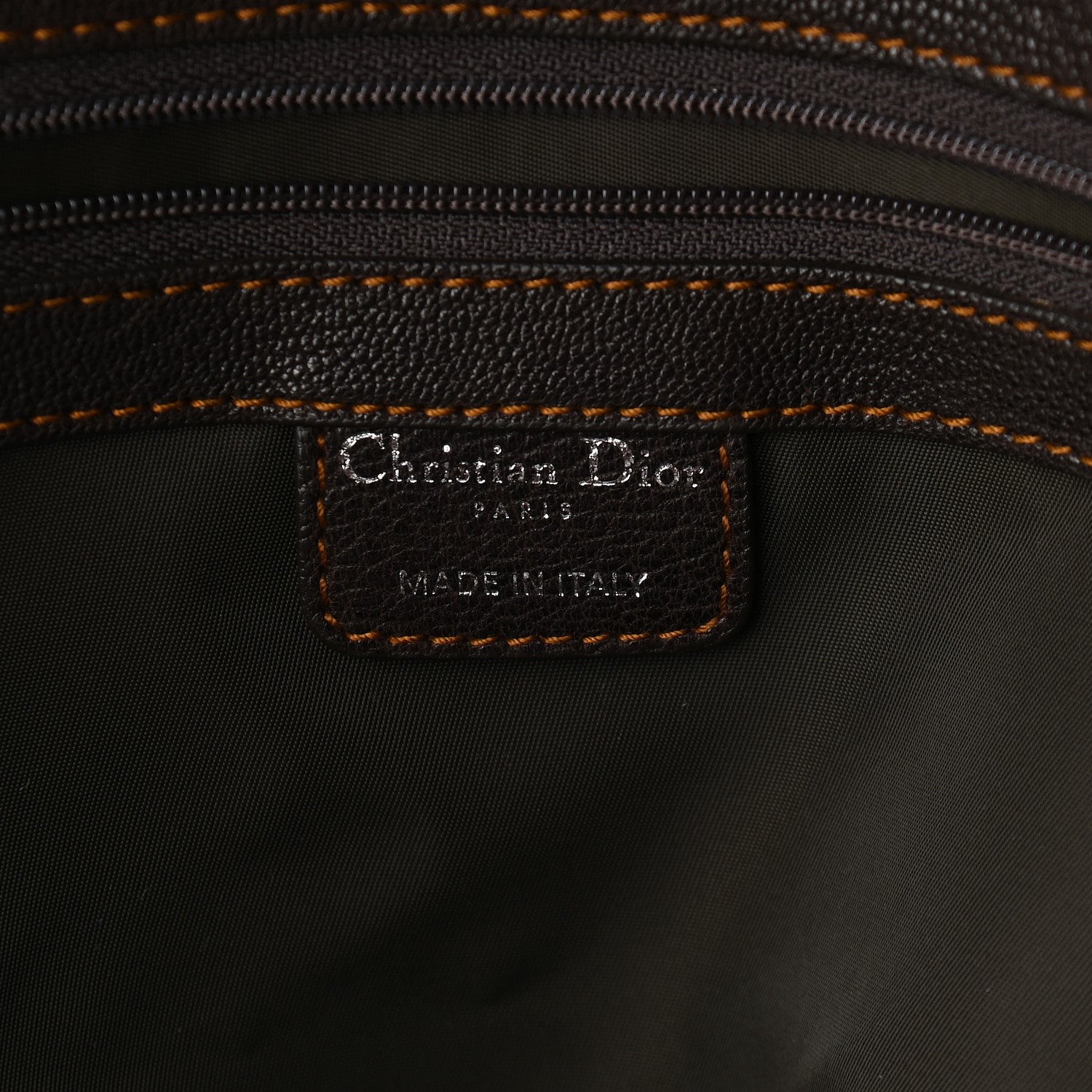 Christian Dior Monogram Plaque Tote Brown 7 of 11