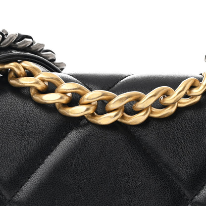 Chanel Lambskin Quilted Chanel 19 Wallet On Chain WOC Black 9 of 12