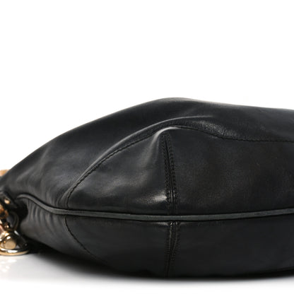 Gucci Calfskin Peggy Bamboo Top Handle Hobo Black 9 of 10
