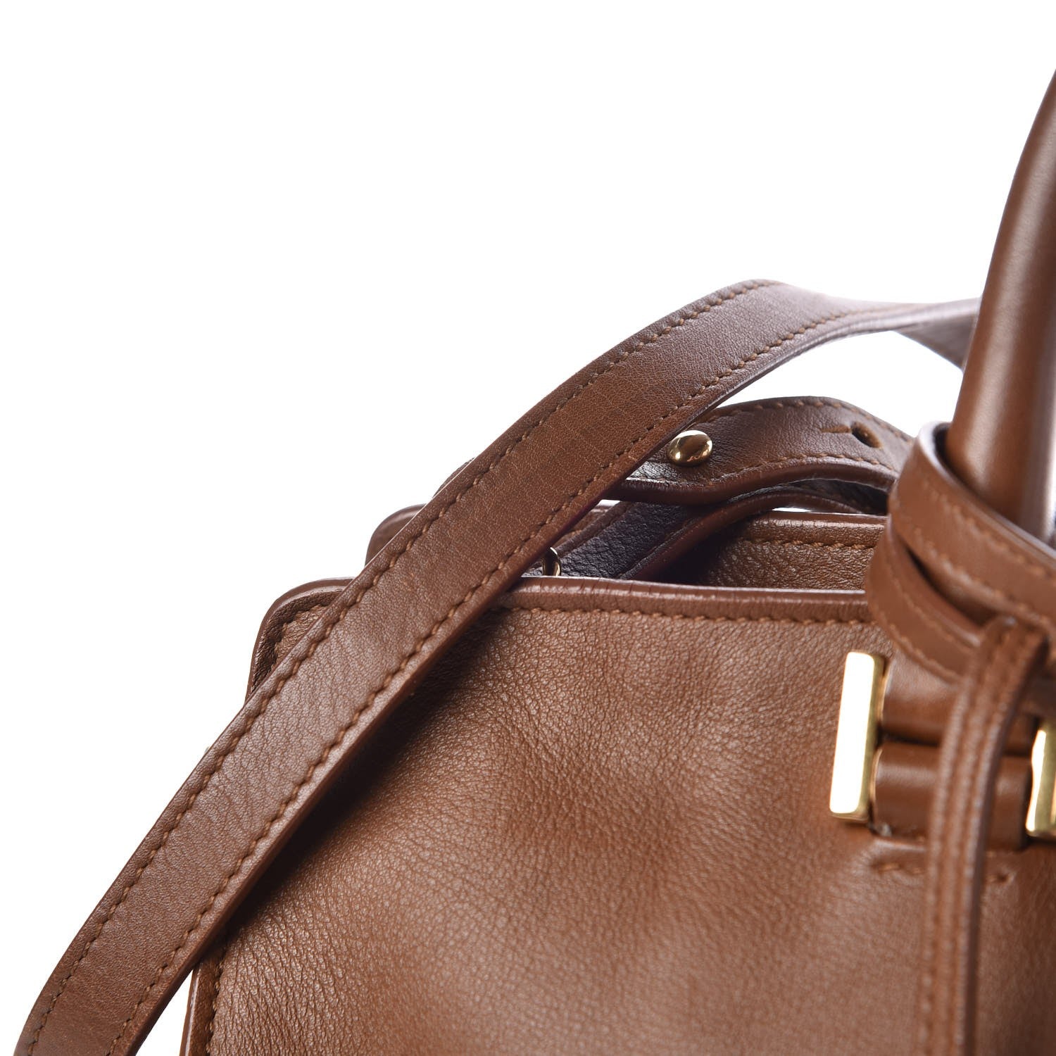 Saint Laurent Calfskin Small Classic Y Cabas Cognac 14 of 14