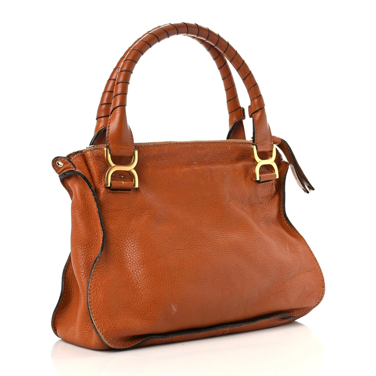 Calfskin Medium Marcie Satchel Tan
