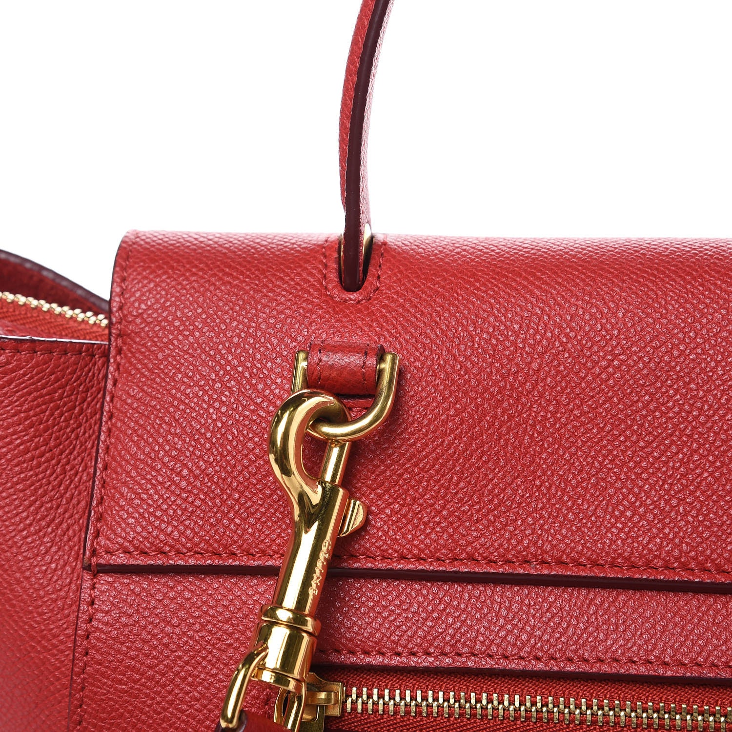 Celine Grained Calfskin Mini Belt Bag Coquelicot 12 of 12