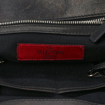 Valentino Garavani Calfskin Rockstud New Dome Bucket Tote Black 6 of 15