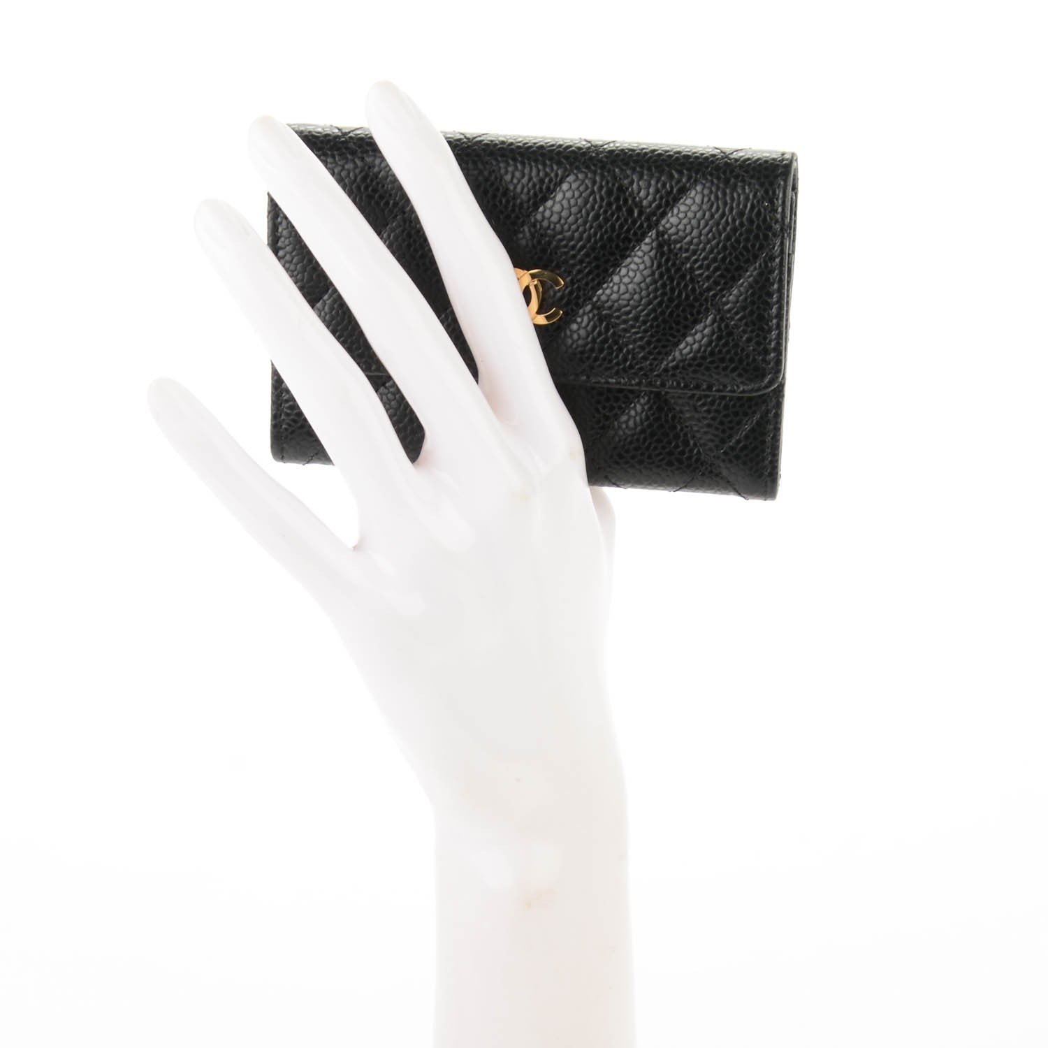 Chanel Caviar Quilted Flap Card Holder Black 2 of 8