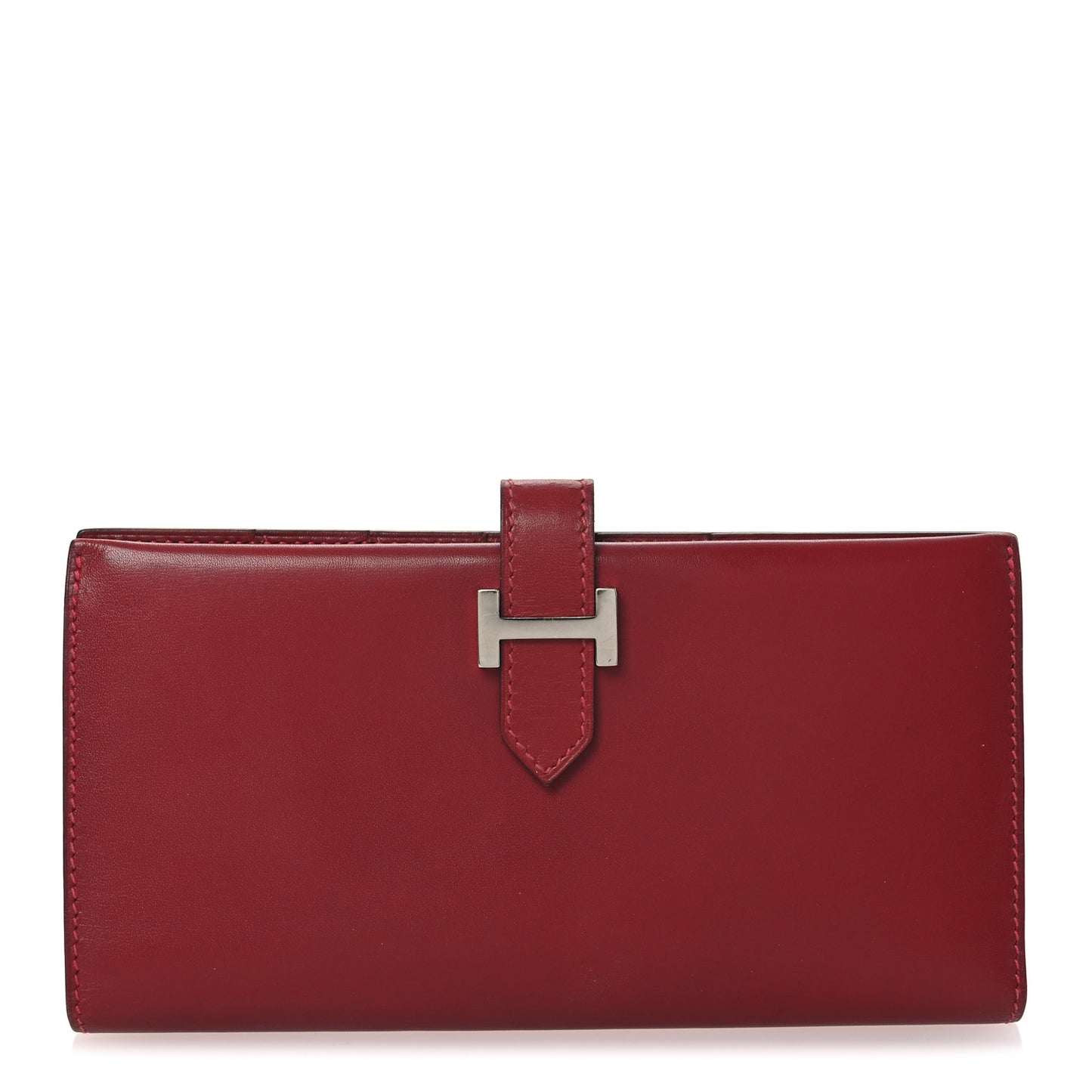 Tadelakt Bearn Gusset Wallet Rouge Vif