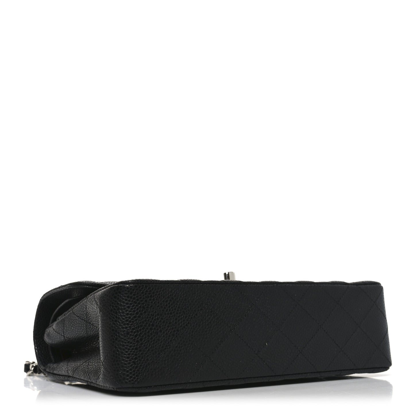 Caviar Quilted Small Double Flap Black
