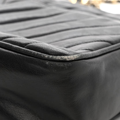 Chanel Lambskin Surpique Chevron Small Tote Black 14 of 14