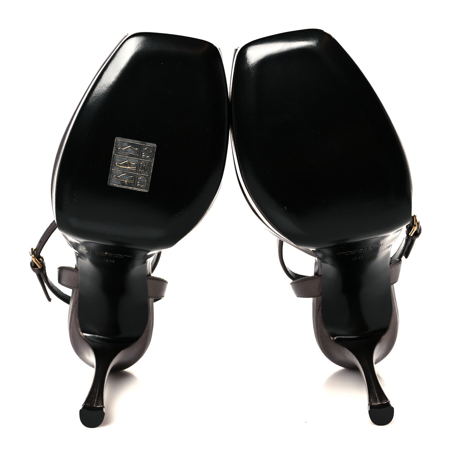 Veau Laminato La Scandale 85 Sandals 38 Metal Walnut