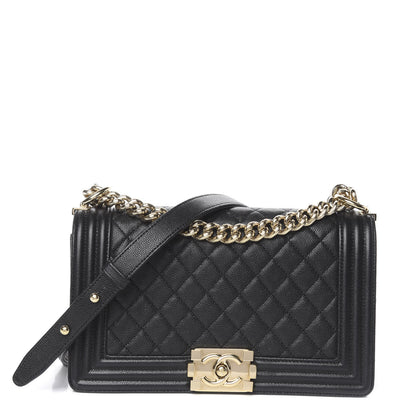 Chanel Caviar Quilted Medium Boy Flap Black 1 of 10