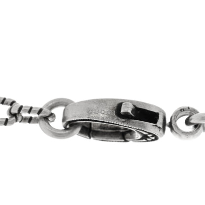 Gucci Sterling Silver Textured Interlocking G Square Pendant Necklace 4 of 4