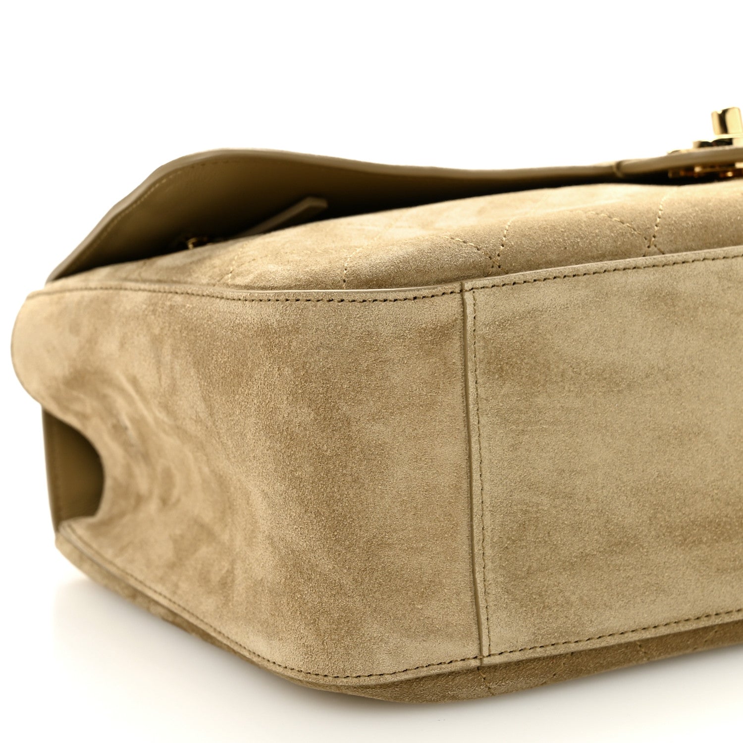 Chanel Suede Calfskin Small Souplissimo Maxi Flap Dark Beige 15 of 21