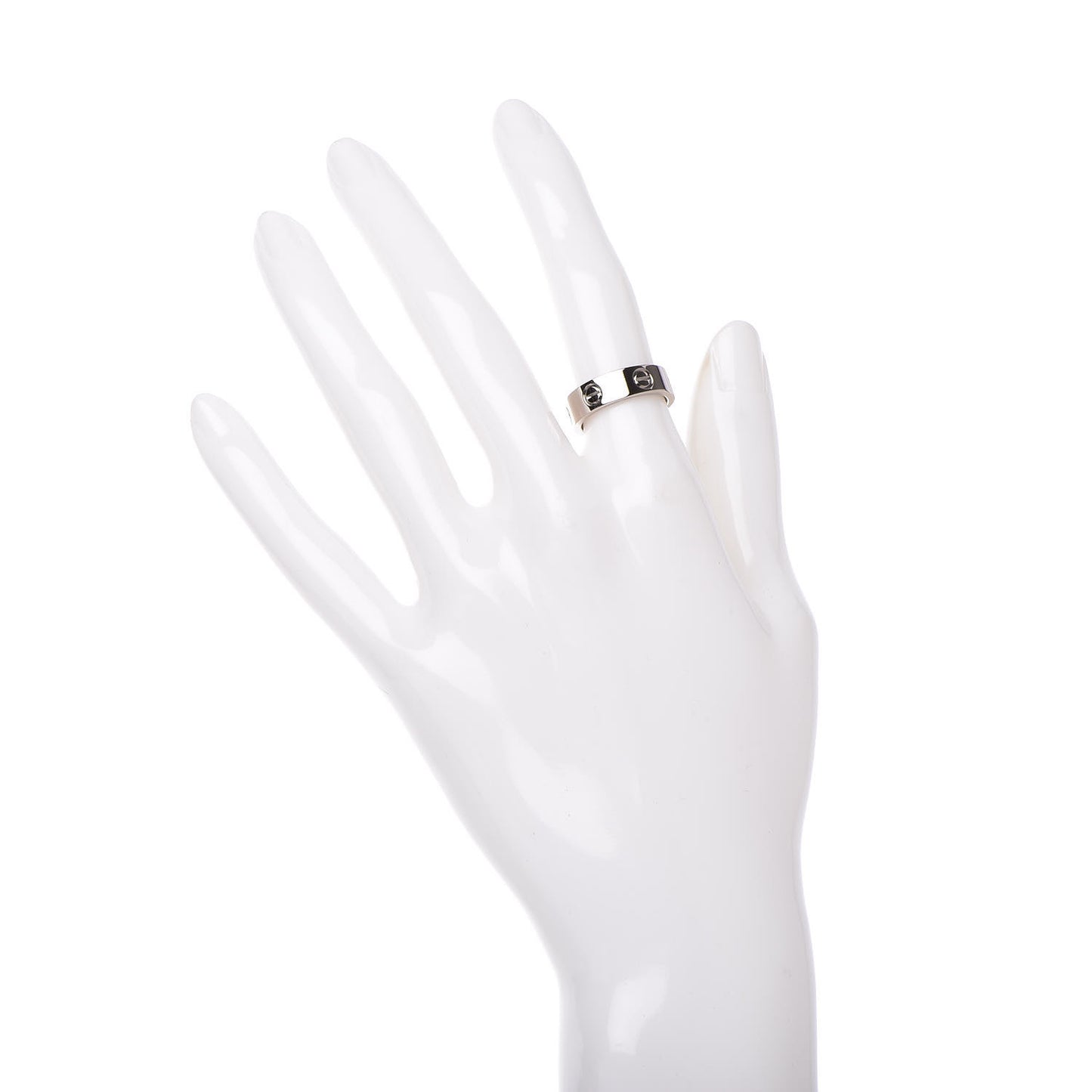 18K White Gold 5.5mm LOVE Ring 50 5.25