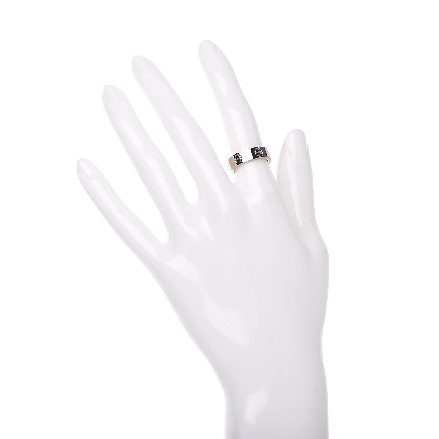 Cartier 18K White Gold 5.5mm LOVE Ring 50 5.25 2 of 6