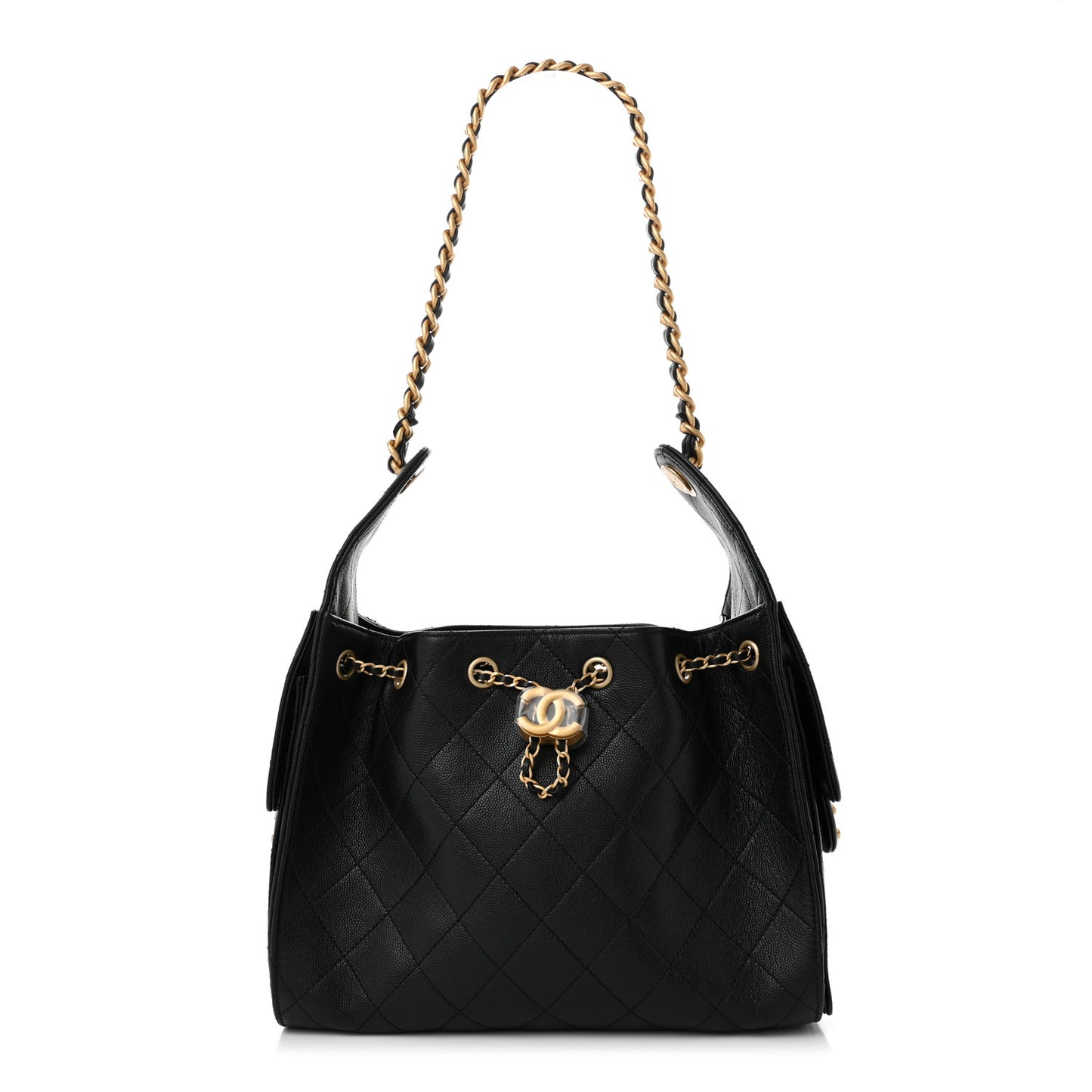 Caviar Quilted Small Chanel 25 Handbag Black