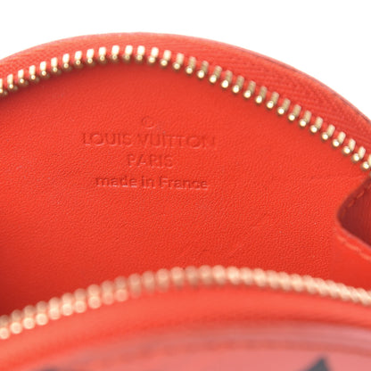 Louis Vuitton Vernis Roses Chapeau Coin Purse Orange Sunset 6 of 7