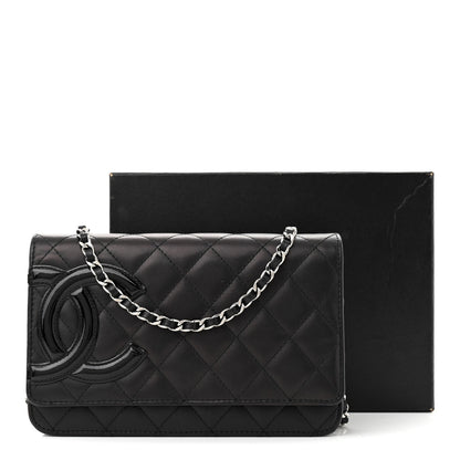 Chanel Calfskin Quilted Cambon Wallet on Chain WOC Black 16 of 16