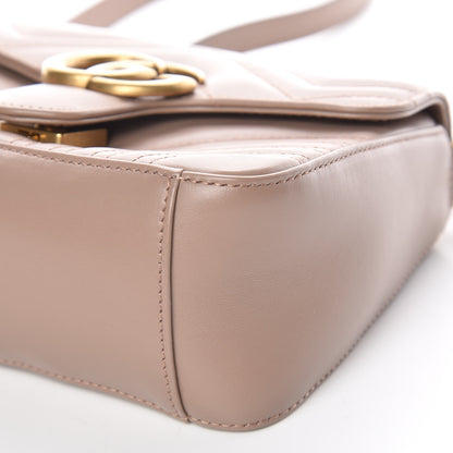 Gucci Calfskin Matelasse Mini GG Marmont Top Handle Shoulder Bag Porcelain Rose 9 of 10